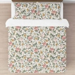 3pc Queen Vintage Floral Bedding Set Pink/Green - Sweet Jojo Designs