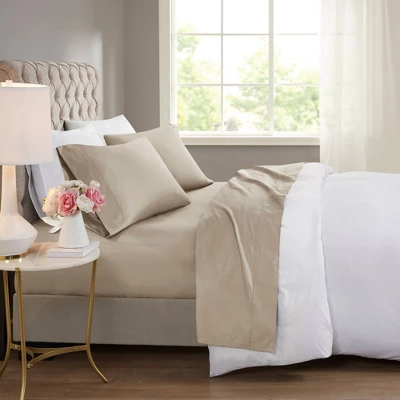 600 Thread Count Cooling Cotton Blend 4pc Sheet Set 3 600 Thread Count Cooling Cotton Blend 4pc Sheet Set