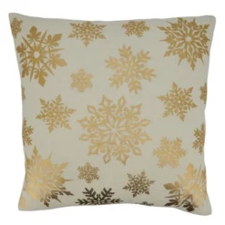 Saro Lifestyle Foil Print Snowflake Decorative Pillow Cover -Home Decor Shop GUEST 2d7c65bc 1a72 44a7 b7b8 301453f9bd39