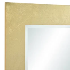 Noble Park Jeneva Rectangular Vanity Wall Mirror Modern Beveled Shiny Gold Leaf Wood Frame 27" Wide For Bathroom Bedroom Living Room Home Office House -Home Decor Shop GUEST 2ecea9f9 3ded 4079 83cb dc40db3741f8