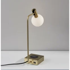 Windsor Charge Table Lamp Antique Brass (Includes LED Light Bulb) - Adesso 9 Windsor Charge Table Lamp Antique Brass (Includes LED Light Bulb) - Adesso -Home Decor Shop GUEST 2eda8468 4f90 489d 98f2 57a564ec7c4b
