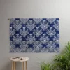 47"x32" Marta Barragan Camarasa Pattern Indigo Wall Hanging Landscape Tapestries Black - Deny Designs