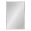 24.7" X 36.7" Rhodes Rectangle Wall Mirror Silver - Kate & Laurel All Things Decor