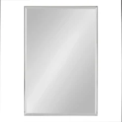 24.7" X 36.7" Rhodes Rectangle Wall Mirror Silver - Kate & Laurel All Things Decor