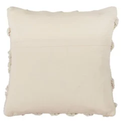 18"x18" Diamond Weave Square Pillow Cover Ivory - Saro Lifestyle