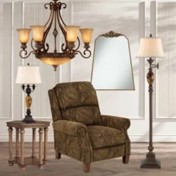 Kathy Ireland Sterling Estate Golden Bronze Chandelier 34 1/2" Wide Rustic Champagne Bowl Shade 9-Light Fixture For Dining Room House Kitchen Island -Home Decor Shop GUEST 30187db5 d3f0 4134 94ae 4f5f28d707ac