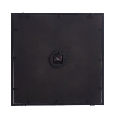 Square Metal Framed Take Time Wall Clock With Detail Weathered - StyleCraft 4 Square Metal Framed Take Time Wall Clock With Detail Weathered - StyleCraft - Image 2