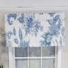 RLF Home Natalia Tailored Valance High Quality Window Treatment 3" Rod Pocket 50" X 14" Cyan Blue/White -Home Decor Shop GUEST 3098e4e3 4d0c 49a9 b43b 977f1dad7c82