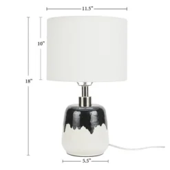 18" Black/White Abstract Splash Ceramic Table Lamp - Nourison 16 18" Black/White Abstract Splash Ceramic Table Lamp - Nourison -Home Decor Shop GUEST 309e5b99 ff65 45a0 becf eb7a4353f41f