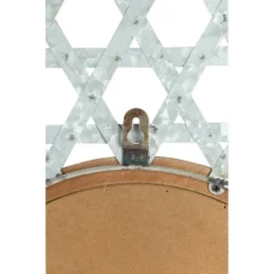 Round Metal Wall Mirror With Galvanized Wood Frame - Storied Home 9 Round Metal Wall Mirror With Galvanized Wood Frame - Storied Home -Home Decor Shop GUEST 317d23ef c2a7 43fc 9c01 624fa8615a11