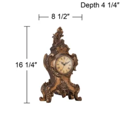 Kensington Hill Taryn Vintage Style 16 1/4" High Table Clock -Home Decor Shop GUEST 32018dbb e65d 46ed 8eae 0d7566beaf63