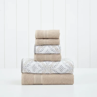 Modern Threads 6 Piece Cotton Jacquard Towel Set, Capri. 7 Modern Threads 6 Piece Cotton Jacquard Towel Set, Capri. - Image 5