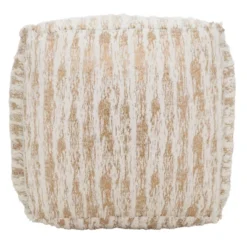 Saro Lifestyle Floor Pouf With Foil Print Faux Fur Design -Home Decor Shop GUEST 36de7aa1 4743 40ee 9371 f49c9e564e10