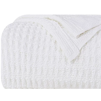 1 Pc Cotton Waffle Weave Comfortable Bed Blanket - PiccoCasa 3 1 Pc Cotton Waffle Weave Comfortable Bed Blanket - PiccoCasa