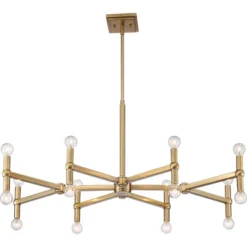 Possini Euro Design Marya Satin Brass Chandelier 37" Wide Modern 24-Light Fixture For Dining Room House Foyer Kitchen Island Entryway Bedroom Home -Home Decor Shop GUEST 39229d60 3baf 4e85 9d66 c860c881f34e
