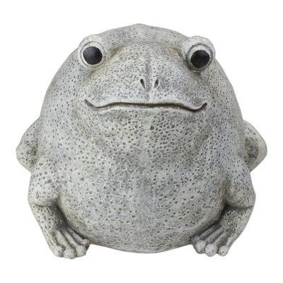 Roman 5.75" Frog Figurine Outdoor Garden Statue - White/Brown 4 Roman 5.75" Frog Figurine Outdoor Garden Statue - White/Brown - Image 2