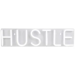 Northlight 20” Bright White Neon Style Hustle LED Lighted Wall Sign