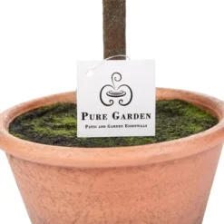 Faux Boxwood 3 Matching Realistic 11.5" Tall Topiary Arrangements In Decorative Pots For Indoor Home Or Office Décor By Pure Garden (Set Of 3) -Home Decor Shop GUEST 39c11f1b a926 4468 b532 83a5d3851a2e