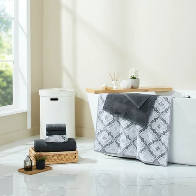 Modern Threads 6 Piece Cotton Jacquard Towel Set, Capri. 3 Modern Threads 6 Piece Cotton Jacquard Towel Set, Capri.