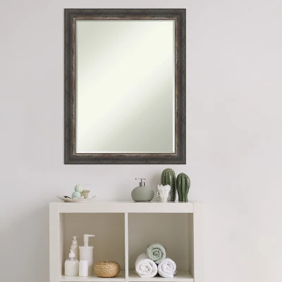 Amanti Art Bark Rustic Char Narrow Petite Bevel Bathroom Wall Mirror 27.5 X 21.5 In. 7 Amanti Art Bark Rustic Char Narrow Petite Bevel Bathroom Wall Mirror 27.5 X 21.5 In. - Image 5