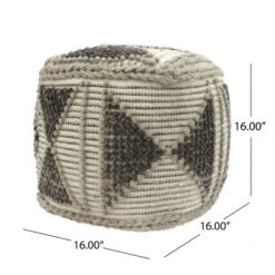 Tamsin Boho Handcrafted Cube Pouf Gray/Ivory - Christopher Knight Home -Home Decor Shop GUEST 3c117a0e 371e 4f95 b3c8 4ec9cc108d29