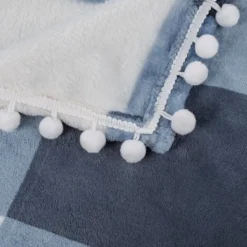 PiccoCasa Flannel Pom-Pom Tartan Checkered Fleece Throw Blanket 1Pc -Home Decor Shop GUEST 3c2ce717 d95a 4378 a58e 4e4b4f84dad0