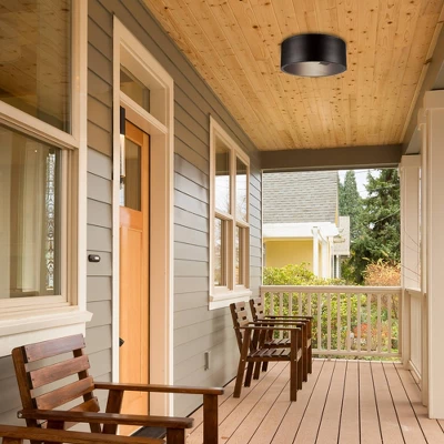 1 Light Teagan Outdoor Indoor Flush Mount Ceiling Dark Bronze - Globe Electric 5 1 Light Teagan Outdoor Indoor Flush Mount Ceiling Dark Bronze - Globe Electric - Image 3