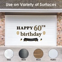 Big Dot Of Happiness Adult 60th Birthday - Gold - Peel And Stick Birthday Party Decoration - Wall Decals Backdrop