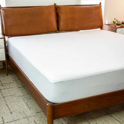 Flash Furniture Capri Comfortable Sleep Premium Fitted 100% Waterproof-Hypoallergenic Vinyl Free Mattress Protector - Breathable Fabric Surface, Queen 3 Flash Furniture Capri Comfortable Sleep Premium Fitted 100% Waterproof-Hypoallergenic Vinyl Free Mattress Protector - Breathable Fabric Surface, Queen