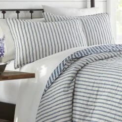 Willow Way Ticking Stripe Quilt & Sham Set - Stone Cottage -Home Decor Shop GUEST 3f90ebc0 36f7 49ac 8018 f28160abd768