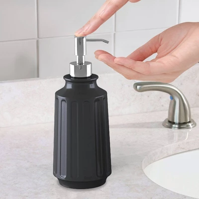 Metal Black Rust Resistant Refillable Liquid Soap Dispenser - Nu Steel 5 Metal Black Rust Resistant Refillable Liquid Soap Dispenser - Nu Steel - Image 3
