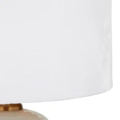 19" X 13" Modern Glass Table Lamp White - Olivia & May -Home Decor Shop GUEST 42226f8e eef5 467a 8845 c18c883b53e6