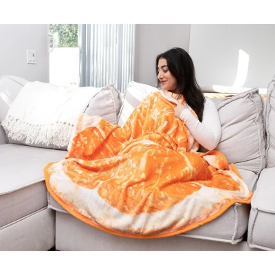 Toynk Orange Slice Round Fleece Throw Blanket | 60 Inches 7 Toynk Orange Slice Round Fleece Throw Blanket | 60 Inches - Image 5
