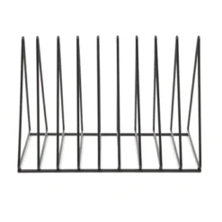 Okuna Outpost 2 Pack Metal Triangle File Storage Organizer, Home And Office Sorter For Magazines, Vinyl Records, Newspapers, Black -Home Decor Shop GUEST 440af3dd 2ac2 48d0 80e3 3765406eab49