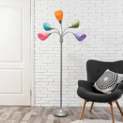 67" Contemporary Multi 5-Head Adjustable Gooseneck Floor Lamp With Shades - Simple Designs 19 67" Contemporary Multi 5-Head Adjustable Gooseneck Floor Lamp With Shades - Simple Designs -Home Decor Shop GUEST 441b3b57 93b1 4ae7 a3b3 a452e759b2a9
