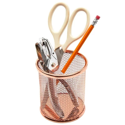 Paper Junkie Rose Gold Desk Organizer Set For Home And Office Supplies, Accessories With Pen, Pencil, Business Card, Note, And Clip Holders 4 Paper Junkie Rose Gold Desk Organizer Set For Home And Office Supplies, Accessories With Pen, Pencil, Business Card, Note, And Clip Holders - Image 2