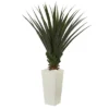 Nearly Natural 5-ft Spiky Agave Artificial Plant In White Tower Planter -Home Decor Shop GUEST 44abeb36 8af2 4faa 8203 192e7b6d6ca7