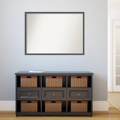 40" X 29" Non-Beveled Eva Thin Bathroom Wall Mirror Black - Amanti Art 6 40" X 29" Non-Beveled Eva Thin Bathroom Wall Mirror Black - Amanti Art - Image 4