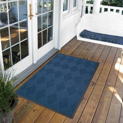 Blue Solid Doormat - (2'x3') - HomeTrax 4 Blue Solid Doormat - (2'x3') - HomeTrax - Image 2