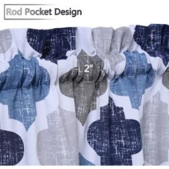 Trinity Moroccan Tile Pattern Quatrefoil Printed Kitchen Curtains -Home Decor Shop GUEST 44d6f301 76fa 414f 940c 255600ad3192