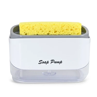 Cheer Collection 2-in-1 Soap Dispensing Sponge Holder 3 Cheer Collection 2-in-1 Soap Dispensing Sponge Holder