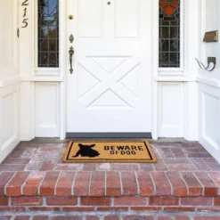 Beware Of Dog Natural Coir Door Mat 17"x30" - Welcome Front Doormat Non Slip Rug For Home Indoor Outdoor Entrance -Home Decor Shop GUEST 463cc741 8cdc 4d5d b5d5 ae161c302acc