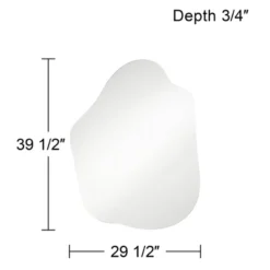 Possini Euro Design Casper Decorative Wall Mirror Modern Abstract Silver Frameless 29 1/2" Wide Bedroom Living Room Home House -Home Decor Shop GUEST 47f6fdf1 10f2 48dc 9ca4 9a0ed2e3c030