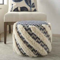 Mina Victory Life Styles Trendy Woven Indoor Pouf -Home Decor Shop GUEST 481ffeb6 8f0a 43df bcd6 0f0757ed0e7c