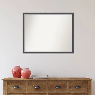 30" X 24" Non-Beveled Eva Thin Bathroom Wall Mirror Black - Amanti Art 7 30" X 24" Non-Beveled Eva Thin Bathroom Wall Mirror Black - Amanti Art - Image 5