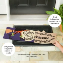 Evergreen Welcome My Pretties Sassafras Indoor Outdoor Switch Doormat 1'10"x10" Purple -Home Decor Shop GUEST 4a0d2270 8bfd 4bea aebf 6f30029bc6e7