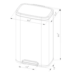 45L Rectangular Step Trash Can - Brightroom™ -Home Decor Shop GUEST 4a2ac669 6c4c 4843 a3d3 992611e508bc