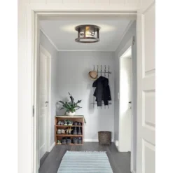 12.75" 2-Light LED Iron Rustic Industrial Flush Mount Brown - JONATHAN Y 8 12.75" 2-Light LED Iron Rustic Industrial Flush Mount Brown - JONATHAN Y -Home Decor Shop GUEST 4a34ad7d eb4a 4032 936f f99a8c590a93