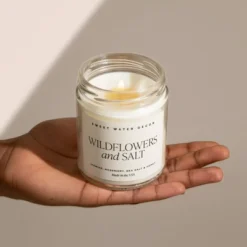 Sweet Water Decor Widlflowers And Salt 9oz Clear Jar Soy Candle