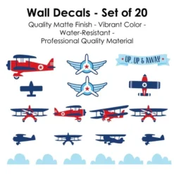 Big Dot Of Happiness Taking Flight - Airplane - Peel And Stick Nursery And Kids Room Vinyl Wall Art Stickers - Wall Decals - Set Of 20 -Home Decor Shop GUEST 512c9618 5275 486d bf28 9de1df2580e2